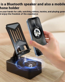 Five-in-One Wireless LED Atmosphere Light & 360° Rotating Mobile Phone Platform – BT5.3 Speaker Stand for Live Streaming