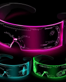 1pc LED Luminous Sunglasses Vintage Punk Goggles Men Women Fashion Party Christmas Colorful Light Up Glasses Shades