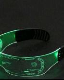 1pc LED Luminous Sunglasses Vintage Punk Goggles Men Women Fashion Party Christmas Colorful Light Up Glasses Shades