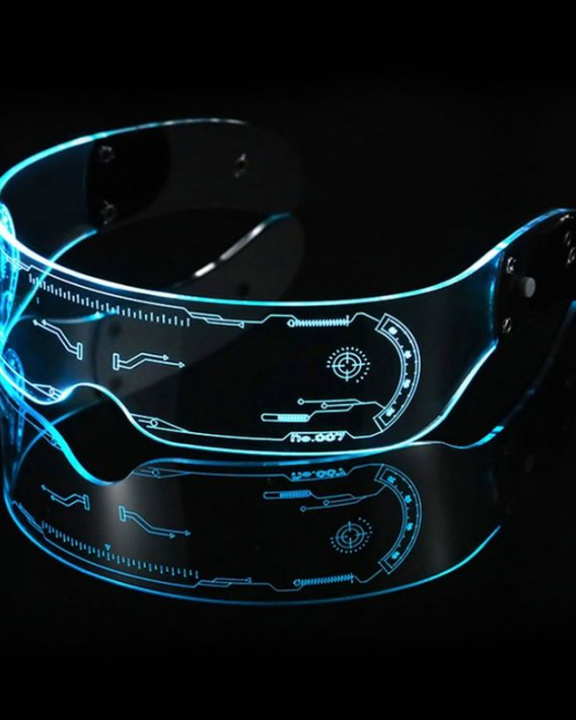 1pc LED Luminous Sunglasses Vintage Punk Goggles Men Women Fashion Party Christmas Colorful Light Up Glasses Shades