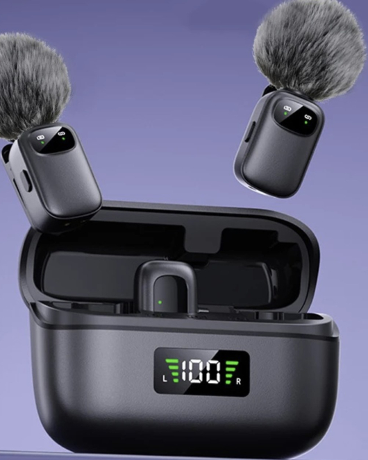 SWIZOR Mikrofon Wireless Lavalier Noise Reduction 2.4G 2 Microphone Lightning - SW-30 - Black