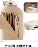 Easily Packable Electric Clothes Dryer – Portable Travel Dryer with Dust-Free Design