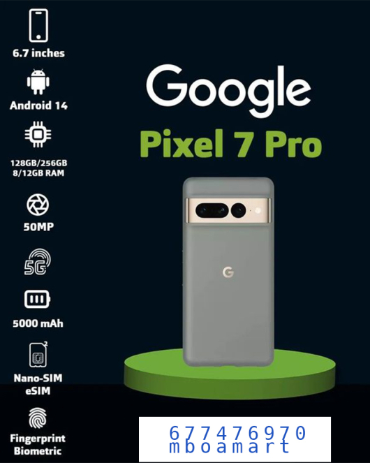 Google Pixel 7 Pro – 6.7" QHD+ LTPO OLED, 256GB Storage, Tensor G2 AI-Powered Smartphone